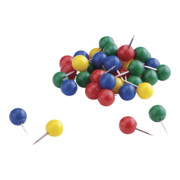 Magnetoplan Pin Nadeln 6 x 17 mm Blisterpackung, rot, 100 Stück