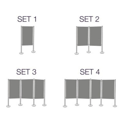 Magnetoplan Präsentationswand stationär, 2 Tafeln