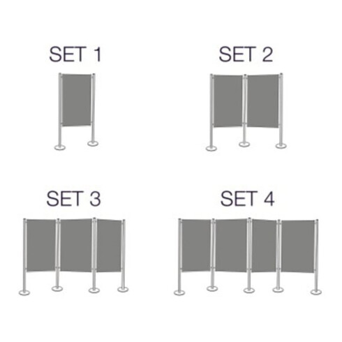 Magnetoplan Präsentationswand stationär, 3 Tafeln