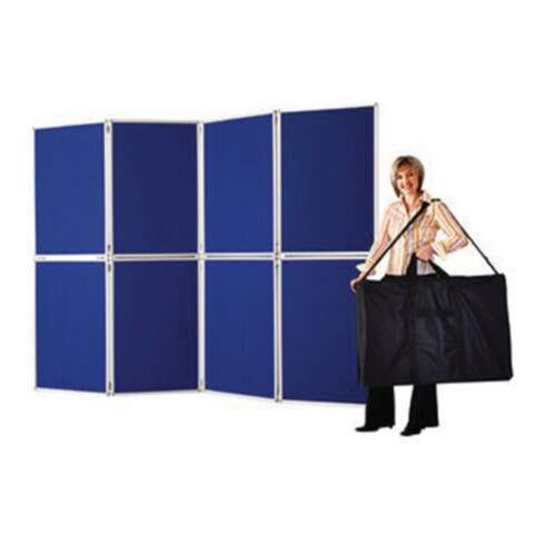 Magnetoplan Präsentationswand, zusammenklappbar, royalblau