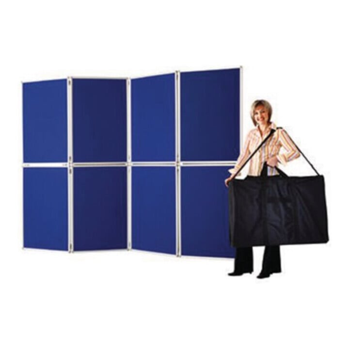 Magnetoplan Präsentationswand, zusammenklappbar, royalblau