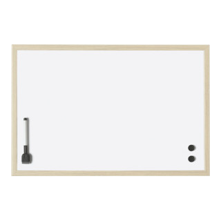 Magnetoplan Whiteboard mit Holz-Rahmen, 800 x 600 mm