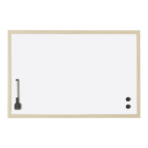 Magnetoplan Whiteboard mit Holz-Rahmen, 800 x 600 mm