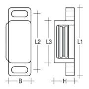 Magnetschnäpper 6Kg braun Simplec, inkl.Gegenstück-4