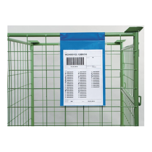 Magnettasche B240xH350+40mm m.2 Neodym-Magneten f.Format DIN A4 hoch 50 St./VE