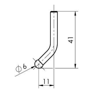 Mahr Jeu de cales 11x41mm coudé HP, paire