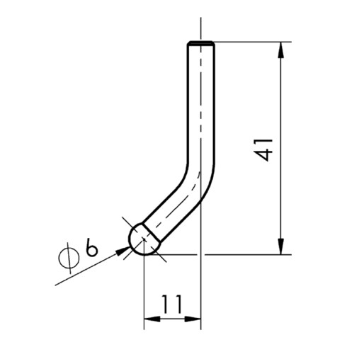 Mahr Jeu de cales 11x41mm coudé HP, paire
