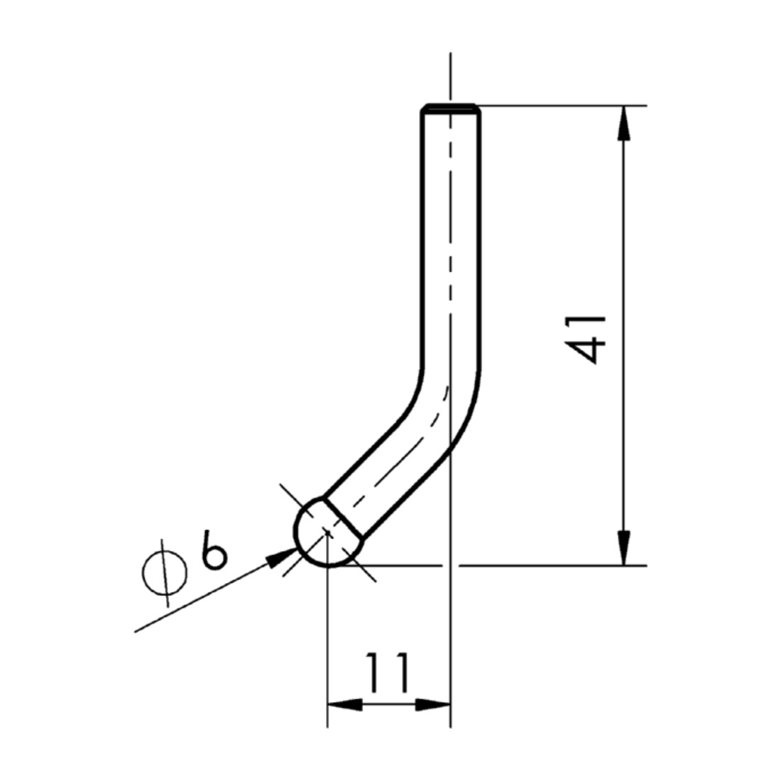 Mahr Jeu de cales 11x41mm coudé HP, paire