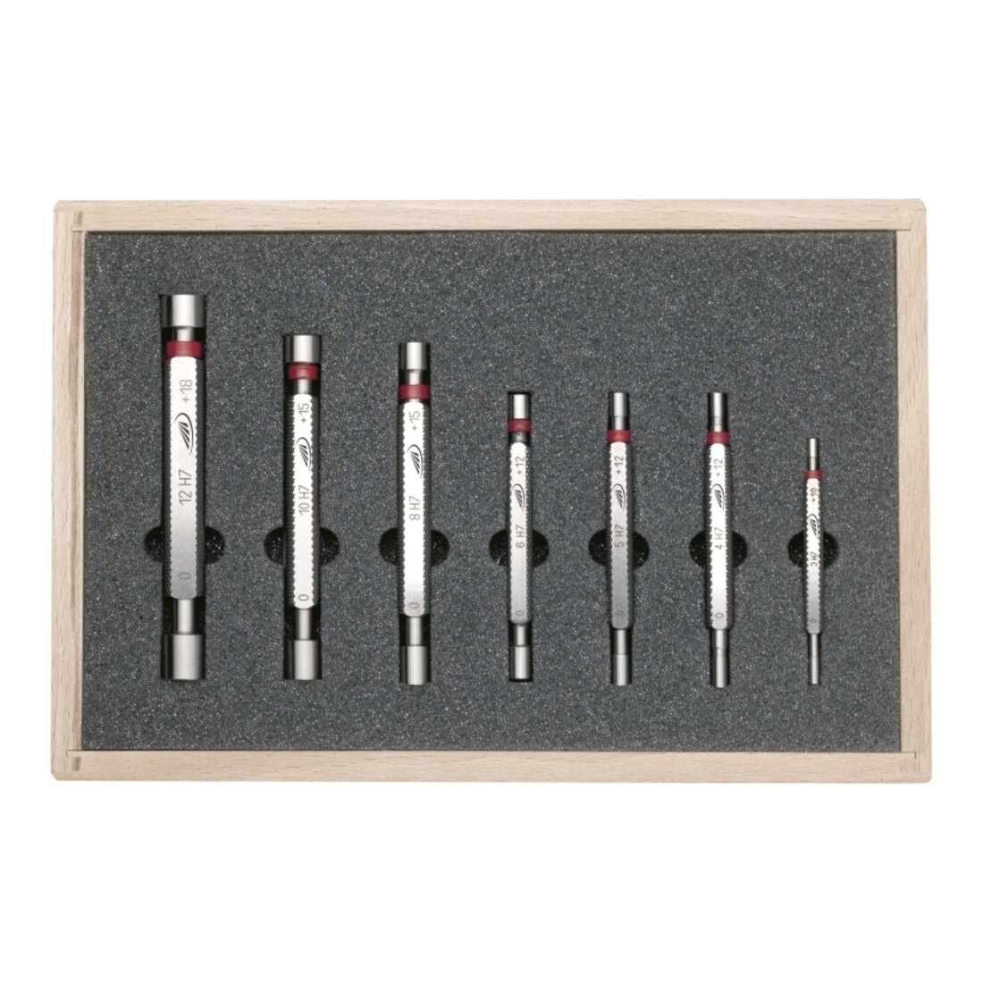 Mahr Jeu de cales d'épaisseur de contrôle Ajustement H7, 7 pcs 3-12 mm