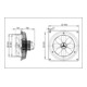 Maico Axial-Wandventilator EZQ 45/4 B DN 450 Wandplatte silber