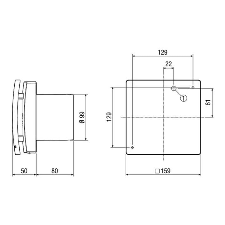 Maico Kleinraumventilator ECA 100 ipro B
