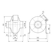 Maico Radial-Rohrventilator 112W,720m³/h,IPX4 ERR 16/1 S-4
