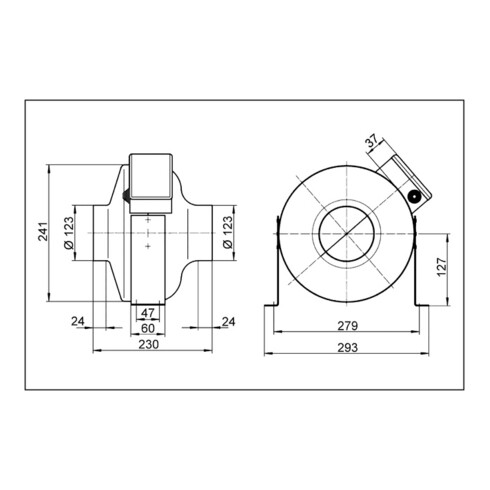 Maico Radial-Rohrventilator 27W,270m³/,IPX4 ERR 12/1