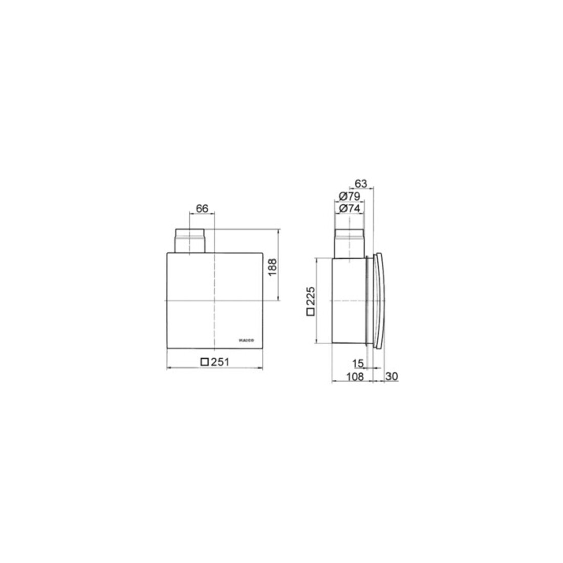 Maico Ventilateur, interrupteur temporisé 21W, 62 m³/h, IPX5 ER 60 VZ