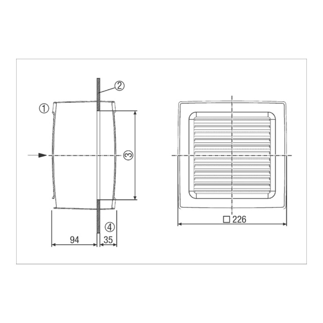 Maico Ventilator 150mm, selbststätig EVN 15