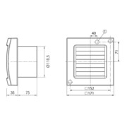 Maico Ventilator 19W,180cbm/h,IP34 ECA 120 K-4