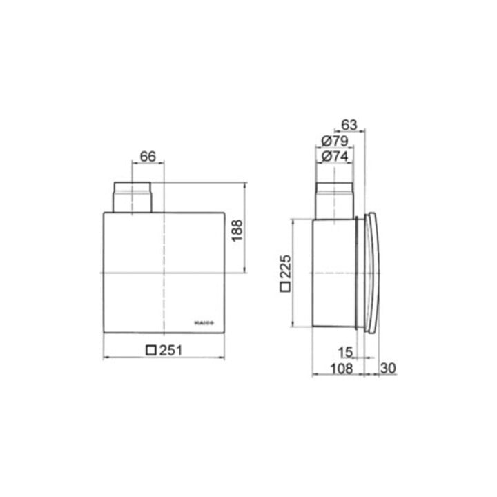 Maico Ventilator,Verzög.Schalter 21W,62cbm/h,IPX5 ER 60 VZ