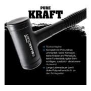 Maillet à frappe amortie BLACKCRAFT L. 310 mm D. tête 50 mm tube en acier antire