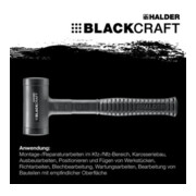 Maillet à frappe amortie BLACKCRAFT L. 310 mm D. tête 50 mm tube en acier antire-2