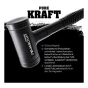 Maillet à frappe amortie BLACKCRAFT L. 315 mm D. tête 60 mm tube en acier antire-2