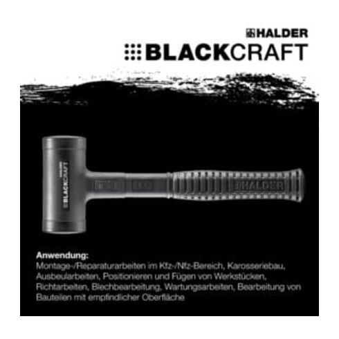Maillet à frappe amortie BLACKCRAFT L. 315 mm D. tête 60 mm tube en acier antire