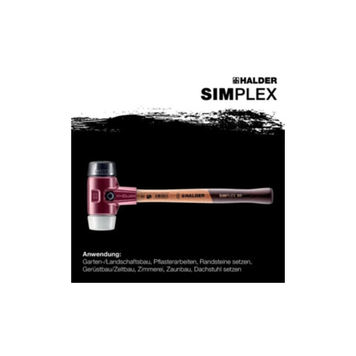 Maillet à frappe amortie Halder SIMPLEX caoutchouc et plastique spécial