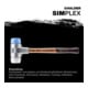 Maillet à frappe amortie SIMPLEX L. 300 mm D. tête 30 mm bois super plastique bl-1