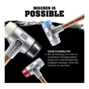 Maillet à frappe amortie SIMPLEX L. 300 mm D. tête 30 mm bois super plastique bl-4