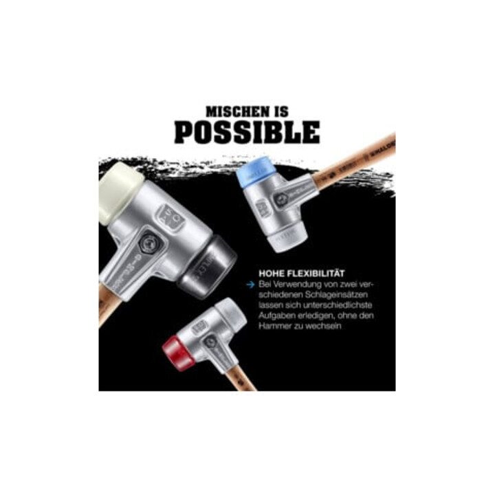 Maillet à frappe amortie SIMPLEX L. 300 mm D. tête 30 mm bois super plastique bl