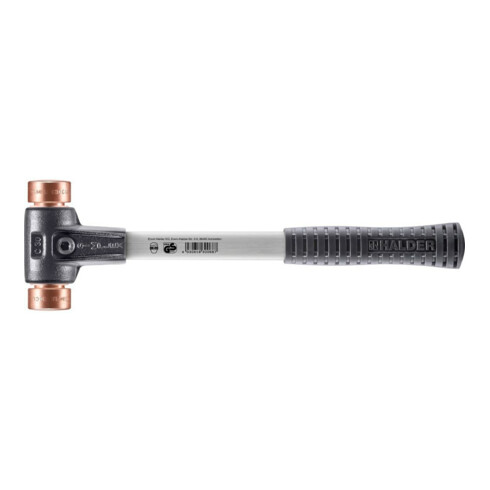 Maillet à frappe amortie SIMPLEX L. 300 mm D. tête 30 mm dur fibre de verre cuiv