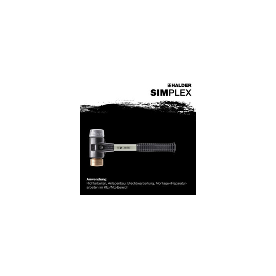 Maillet à frappe amortie SIMPLEX L. 300 mm D. tête 30 mm fibre de verre dur font