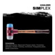 Maillet à frappe amortie SIMPLEX L. 300 mm D. tête 30 mm mi-dur bois TPE-soft, b-1