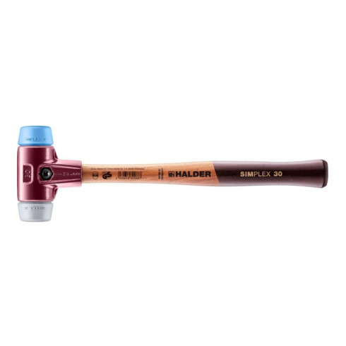Maillet à frappe amortie SIMPLEX L. 300 mm D. tête 30 mm mi-dur bois TPE-soft, b