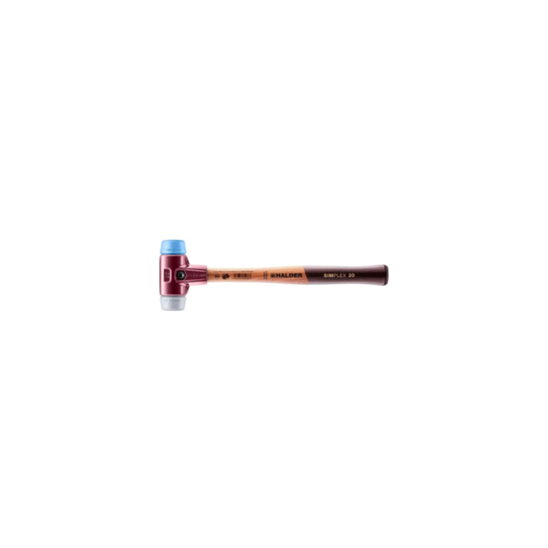 Maillet à frappe amortie SIMPLEX L. 300 mm D. tête 30 mm mi-dur bois TPE-soft, b