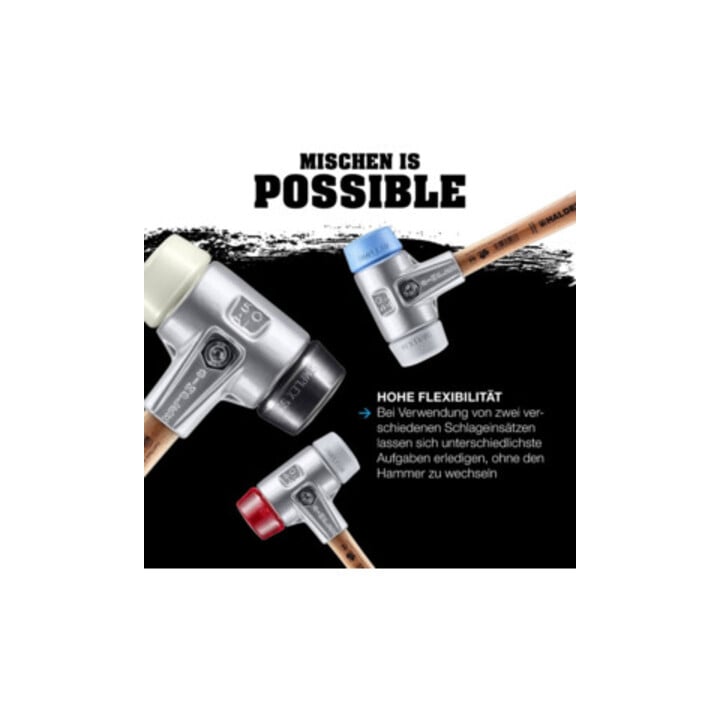 Maillet à frappe amortie SIMPLEX L. 330 mm D. tête 40 mm bois super plastique bl
