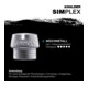 Maillet à frappe amortie SIMPLEX L. 330 mm D. tête 40 mm fibre de verre dur font-5
