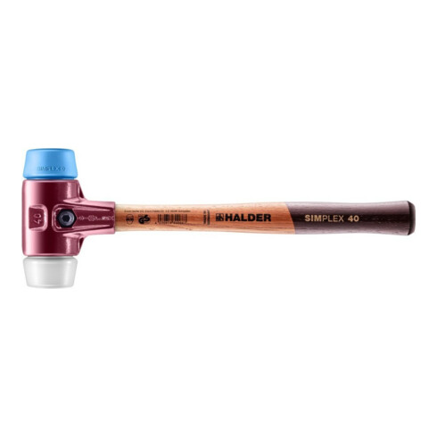 Maillet à frappe amortie SIMPLEX L. 330 mm D. tête 40 mm tendre/mi-dur bois TPE-
