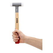Maillet à frappe amortie STIER avec manche en hickory, UPE/nylon (65D/70D), Ø 30 mm, anti-rebond-5