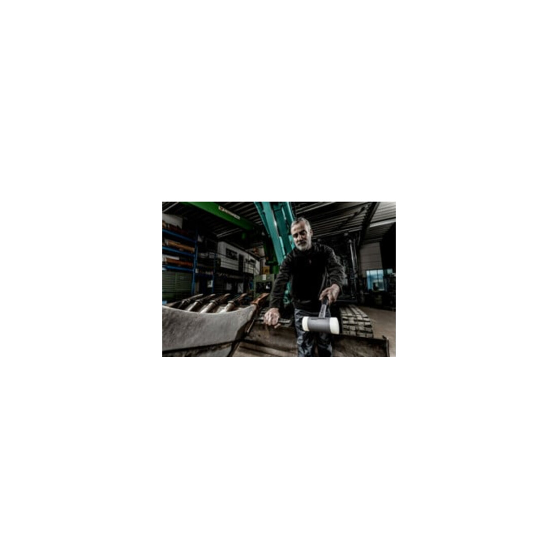 Marteau Halder Supercraft EH-3377 avec manche en tube d'acier, insert en nylon, sans recul