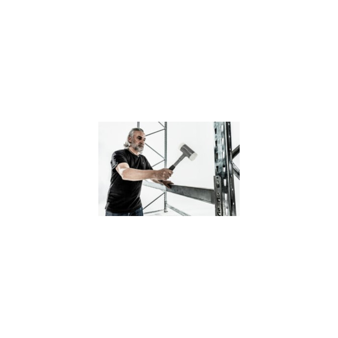 Marteau Halder Supercraft EH-3377 avec manche en tube d'acier, insert en nylon, sans recul