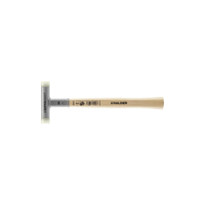 Maillet à frappe amortie SUPERCRAFT L. totale 300 mm D. tête 20 mm Hickory antir
