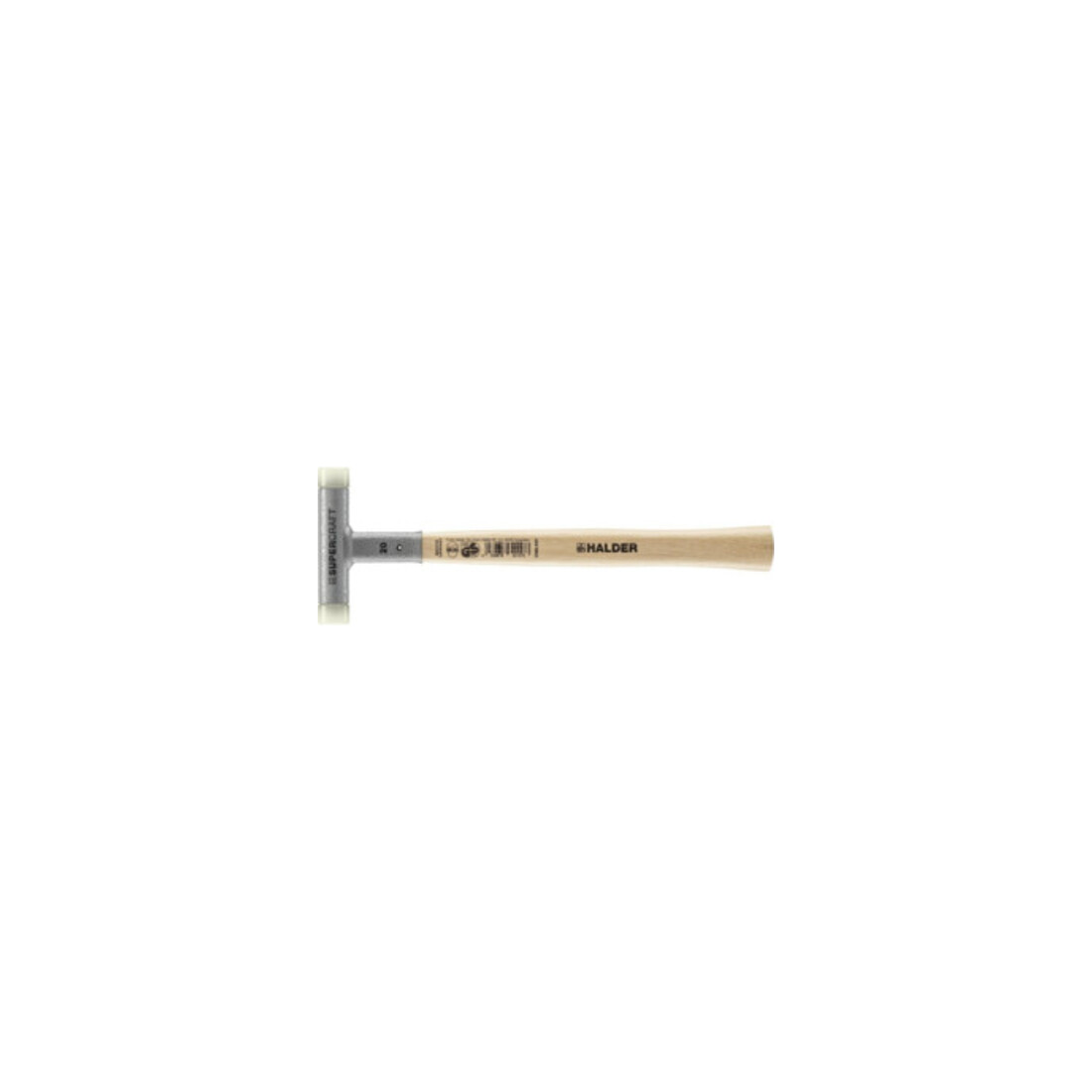 Maillet à frappe amortie SUPERCRAFT L. totale 300 mm D. tête 20 mm Hickory antir