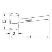 Maillet caoutchouc,700g-4