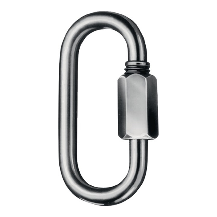 Maillon d'attache rapide taille 6 H. int. 45 mm l. d'ouv. 7,5 mm galvanisé