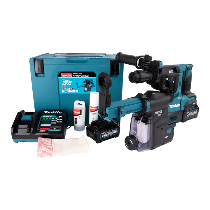 Makita accu combi hamer SDS+ 40V HR004GM202