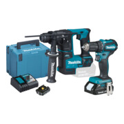 Makita accu-combokit 18V "timmermanset" (DDF483 + DHR171) / 2.0 Ah, 2 accu's + lader in MAKPAC-1