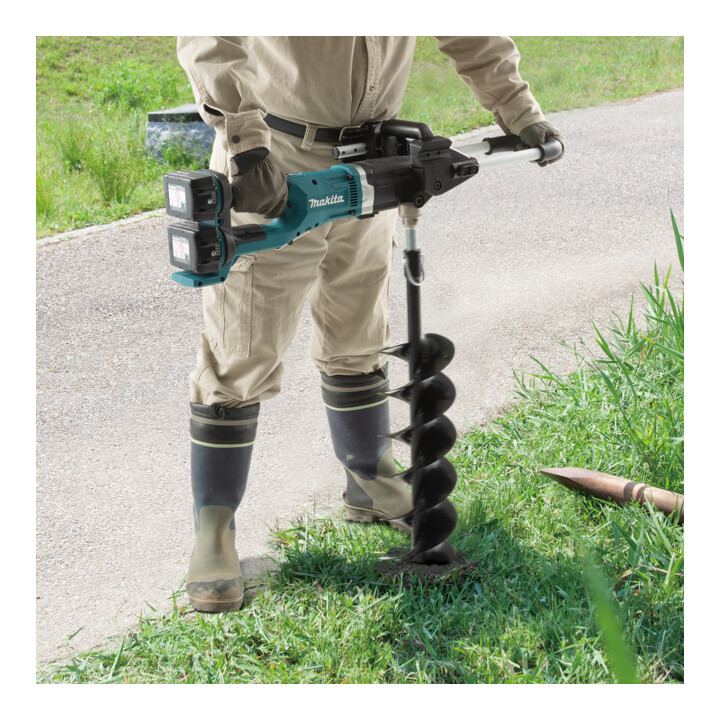 Makita accu grondboor 2x18 V DDG460ZX7 met dubbele snellader en 2 accu's