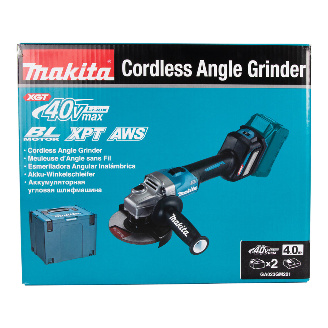 Makita accu haakse slijper XGT 40V GA023GM201