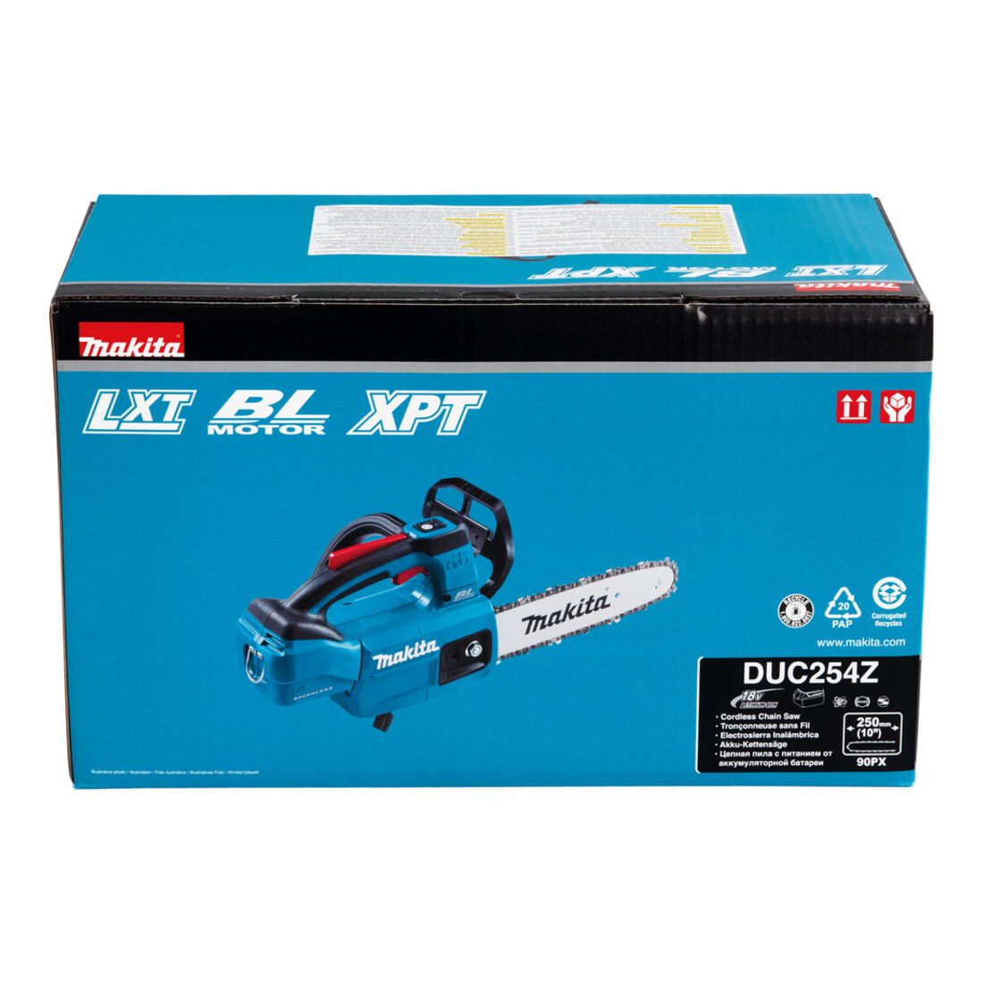 Makita accu kettingzaag DUC254Z 18 V (zonder accu, zonder lader)