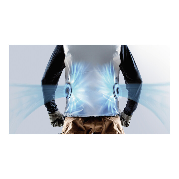 Makita accu klimaat vest, wit maat 3XL (DFV210Z3XL)